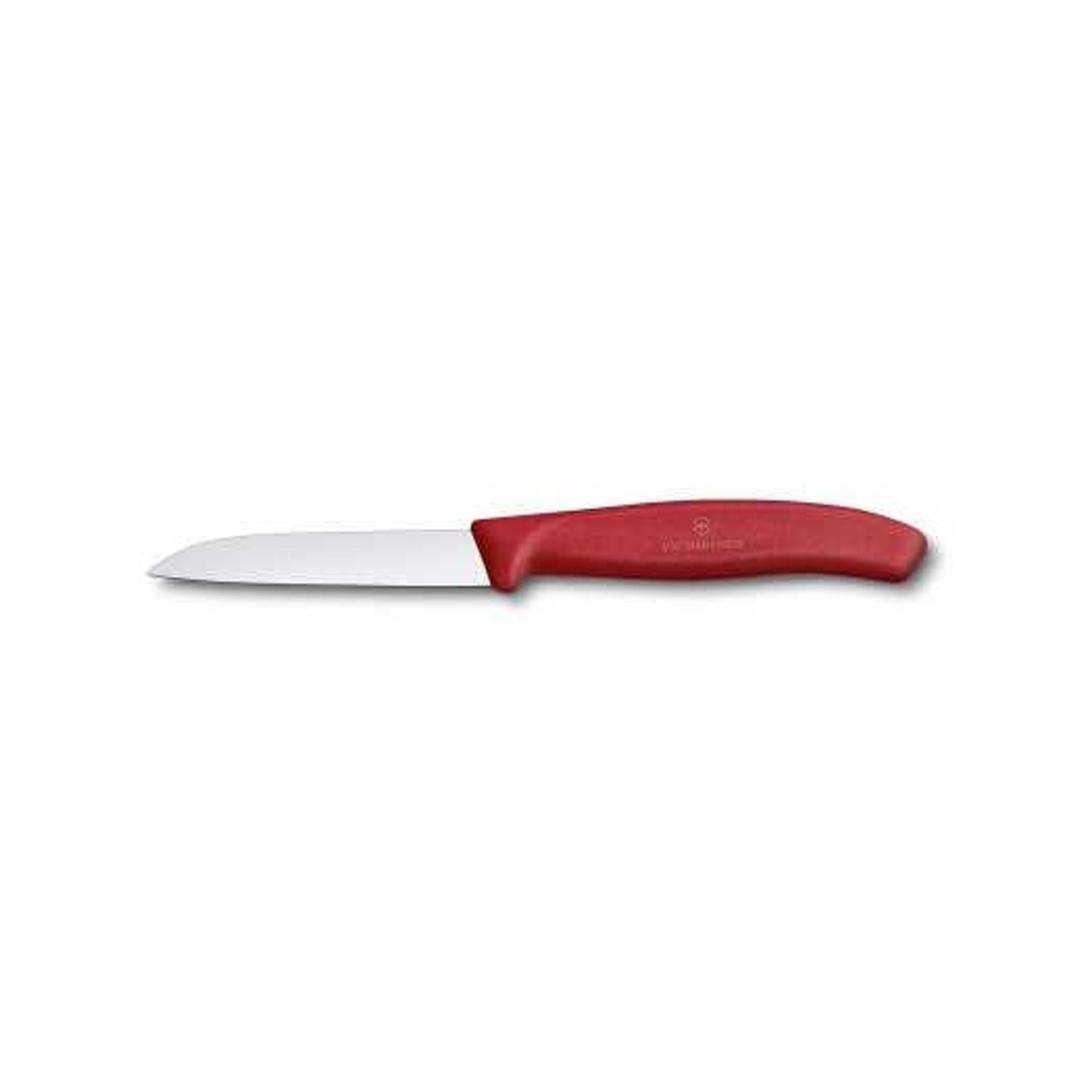 Victorinox Soyma Bıçağı 8cm Düz Fibrox kırmızı 6.7401
