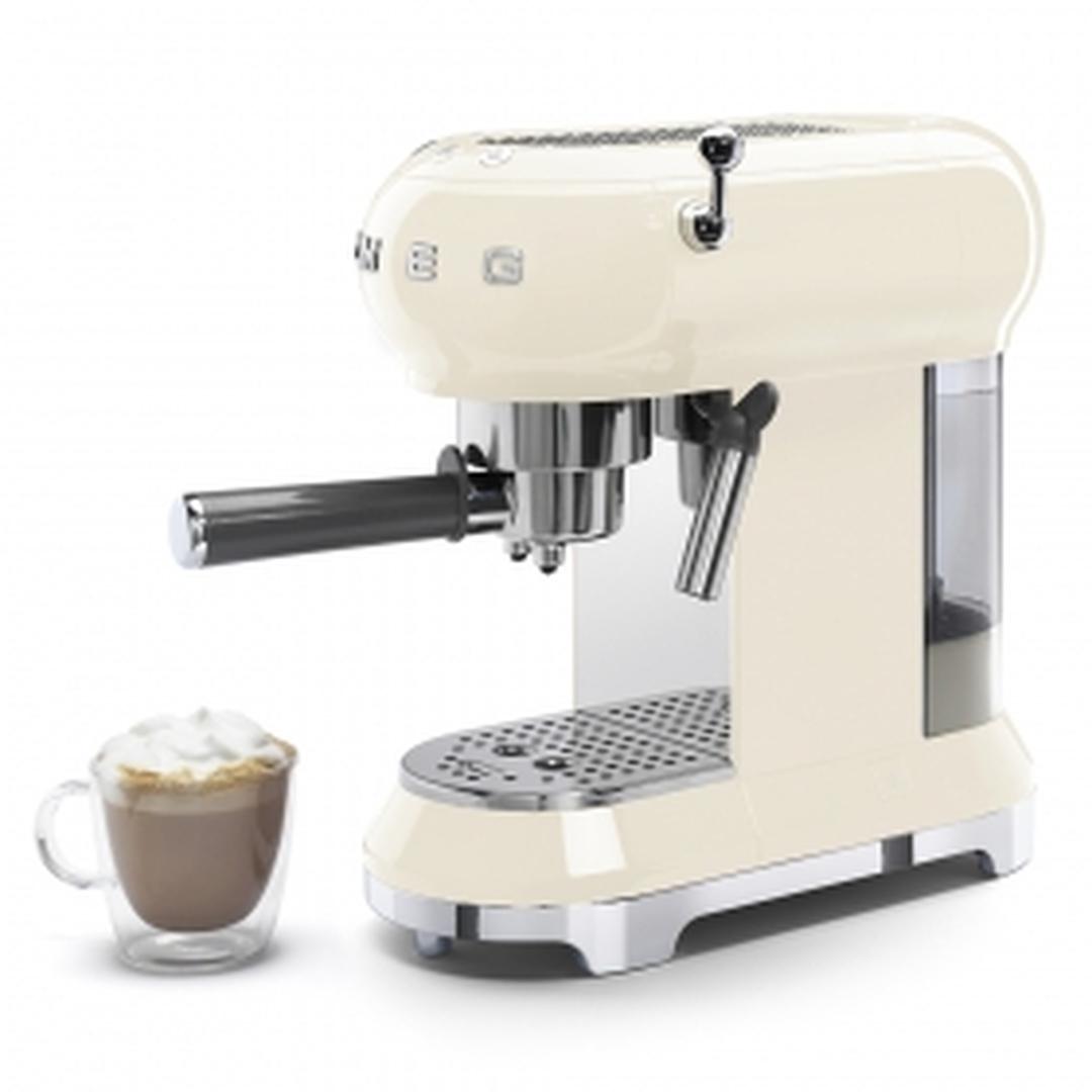  Smeg- Linea 50's Retro Style-  Espresso Kahve Makinesi- Cream Ecf01creu