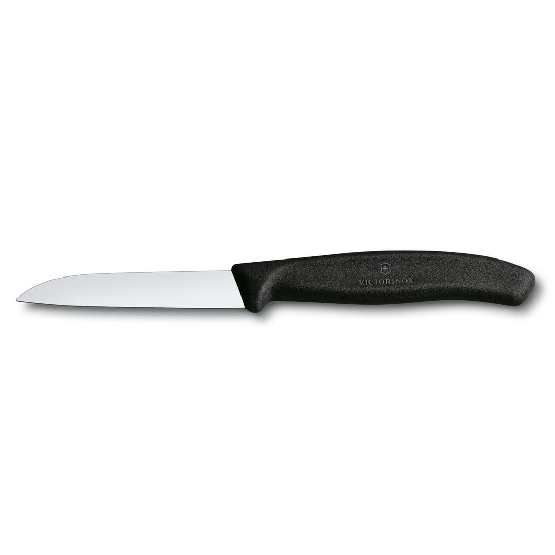 Victorinox Soyma Bıçağı 8cm Düz Fibrox Siyah 6.7403