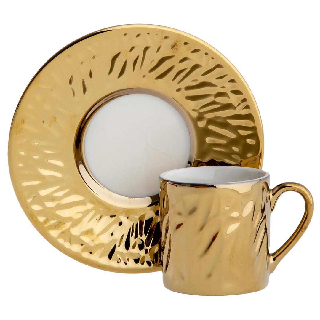 Jumbo Kaya Titanyum Gold 2'li Kahve Fincan Takımı
